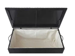 Vente-unique Tuinopslag-Kussenbox Van Polyrattan Mcw-D88 Iii, Premium Zwart, 51X100X50Cm 170L