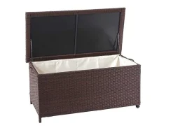 Vente-unique Tuinopslag-Kussenbox Van Polyrattan Mcw-D88 Iii, Premium Bruin, 51X115X59Cm 250L
