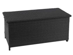 Vente-unique Tuinopslag-Kussenbox Van Polyrattan Mcw-D88 Iii, Premium Zwart, 63X135X52Cm 320L
