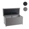 Vente-unique Tuinopslag-Kussenbox Van Polyrattan Mcw-D88 Iii, Basic Grijs, 63X135X52Cm 320L