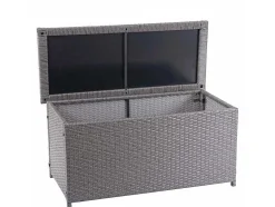 Vente-unique Tuinopslag-Kussenbox Van Polyrattan Mcw-D88 Iii, Basic Grijs, 63X135X52Cm 320L