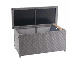 Vente-unique Tuinopslag-Kussenbox Van Polyrattan Mcw-D88 Iii, Basic Grijs, 63X135X52Cm 320L
