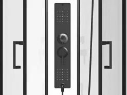 Shower & Design Douchecabine-Kwartcirkelvormige Douchecabine Met Massagestralen L90 X B90 X H215 Cm Solena