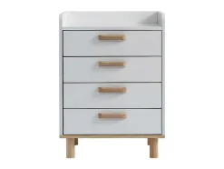 ModernLuxe Ladekast-Ladekast - 4 Laden - In Grenen En Mdf - Wit
