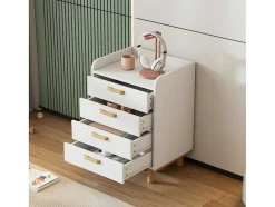 ModernLuxe Ladekast-Ladekast - 4 Laden - In Grenen En Mdf - Wit