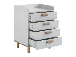 ModernLuxe Ladekast-Ladekast - 4 Laden - In Grenen En Mdf - Wit