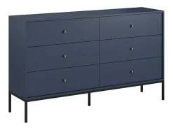 Vente-unique Ladekast-Ladekast Bogdan - 6 Laden - Blauw
