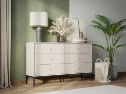 Vente-unique Ladekast-Ladekast Met 6 Laden - Beige - Bogdan