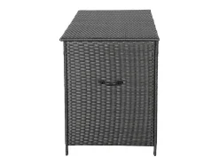 Vente-unique Tuinopslag-Lamar Tuintoebehor Kussen Opbergbox Met Wielen Zwart.