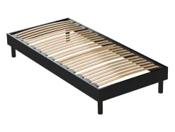 DREAMEA Bedbodem-Lattenbodem Michigan Van - Zwart - 90X190 Cm