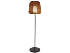 OZAIA Tuinlamp-Led Buiten Staande Lamp Van Metaal - H. 150 Cm - Zwart En Natuurlijk - Carbini