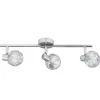 EPIKASA Plafondlamp-Lena Plafondlamp, Chroom, 47,5X10X13,5 Cm,