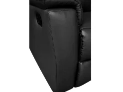 Vente-unique Hoekbank-Leren Relaxhoekbank Evasion - Zwart