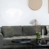 House Nordic Vierzitsbank-Lido Bank Bank Met Chaise Longue Rechts Gericht 4 Kussens Groen.