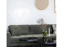 House Nordic Vierzitsbank-Lido Bank Bank Met Chaise Longue Rechts Gericht 4 Kussens Groen.