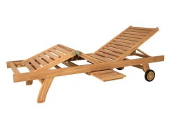 MYLIA Ligstoel-Ligstoel Met Meerdere Standen Byblos - Teak