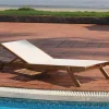 MYLIA Ligstoel-Ligstoel Met Meerdere Standen En Uitschuiftafeltje Tavira Van Acaciahout