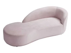 PASCAL MORABITO Chaise Longue-Linkse Chaise Longue Met Bekleding In Roze Fluweel Lonigo Van