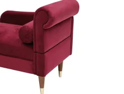 Vente-unique Chaise Longue-Linkse Chaise Longue Van Bordeaux-Rood Velours Umari