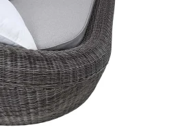 MYLIA Loungeset-Loungeset Van Geweven Hars - Grijs - Zitbank, 2 Fauteuils En Salontafel - Whiteheaven