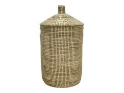 OZAIA Opbergaccessoire-Mand Van Zeegras Met Deksel - D39 X H71 - Naturel - Juvami