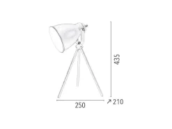 EPIKASA Lamp-Marla Tafellamp, Wit, 25X21X43,5 Cm,