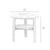 Angel Cerda Bijzettafel-Marmer Effect Glasvezel Hoektafel 2047