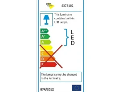 EPIKASA Plafondlamp-Maryland Plafondlamp, Chroom, Wit, 30X30X9 Cm,