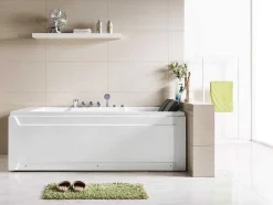 Shower & Design Massagebad-Massagebad - 2 Personen - 515 L - 182 X 122 X H64 Cm - Hoek Rechts - Thalassa