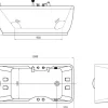 Shower & Design Massagebad-Massagebad - 1 Persoon - 150 X 75 X 59 Cm - Hoek Rechts - Gavino