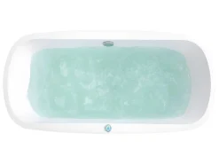 Shower & Design Vrijstaand Bad-Massagebad Met Ledverlichting - Balneo Therapie Sirgao - 1 Persoon - 155L - 75X150Cm - Zwart