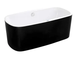 Shower & Design Vrijstaand Bad-Massagebad Met Ledverlichting - Balneo Therapie Sirgao - 1 Persoon - 155L - 75X150Cm - Zwart