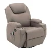 Vente-unique Fauteuil Stof-Massagefauteuil Silvano In Stof - Taupe