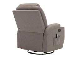 Vente-unique Fauteuil Stof-Massagefauteuil Silvano In Stof - Taupe