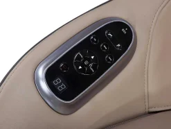Vente-unique Fauteuil Kunstleer-Massagestoel Kasou Van Kunstleer Met Led-Verlichting - Met Bluetooth - Beige