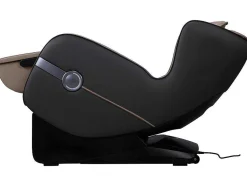 Vente-unique Fauteuil Kunstleer-Massagestoel Kasou Van Kunstleer Met Led-Verlichting - Met Bluetooth - Beige