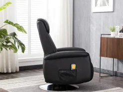 Vente-unique Fauteuil Kunstleer-Massagestoel Kostas Van Kunstleer - Zwart