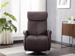 Vente-unique Fauteuil Kunstleer-Massagestoel Kostas Van Kunstleer - Bruin