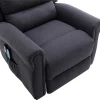 Vente-unique Fauteuil Stof-Massagestoel Met Elektrische Sta-Op Functie - Antraciet - Lovari