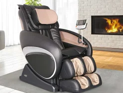 Vente-unique Fauteuil Kunstleer-Massagestoel Moon - Met Moon-Systeem - Zwart