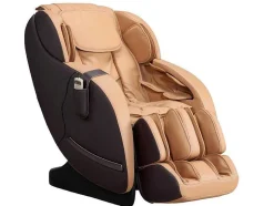 Vente-unique Massagefauteuil-Massagestoel Neree - Zero Gravity Systeem - Karamel