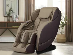 Vente-unique Massagefauteuil-Massagestoel Neree - Zero Gravity Systeem - Karamel