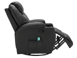 Vente-unique Fauteuil Kunstleer-Massagestoel Van Kunstleer Silvano - Zwart