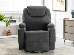 Vente-unique Massagefauteuil-Massagestoel Van Stof Silvano - Grijs