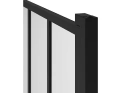 Shower & Design Badscherm-Mat Zwart Badscherm - 80 X 140 Cm - Urbanik