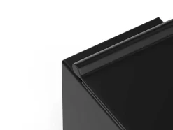 Vente-unique Hangend Toilet-Mat Zwarte Hang-Wc Van Keramiek Zonder Rand - Clemona