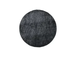 Vente-unique Woonkamertapijt-Mattis Vloerkleed O200 Cm Polyester Antraciet.