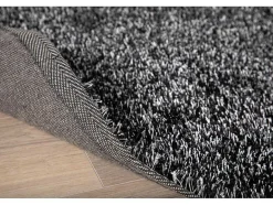 Vente-unique Woonkamertapijt-Mattis Vloerkleed O200 Cm Polyester Antraciet.