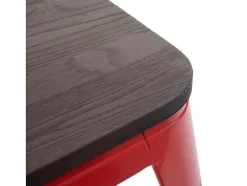 Vente-unique Kruk-Mcw-A73 Kruk Incl. Houten Zitting, Rood