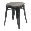 Vente-unique Kruk-Mcw-A73 Kruk Incl. Houten Zitting, Zwart